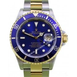 Rolex 90's Glossy Blue color Submariner Date Tutone 16803, 16613, 16808, 16618 Watch Bezel Graduated for sale