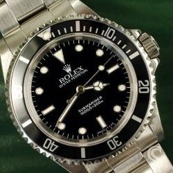 ROLEX RARE ACCESSOIRE MONTRES INSERT NOIR MONTRES 14060, 14060M SUBMARINER PERLE SUPERLUMINOVA