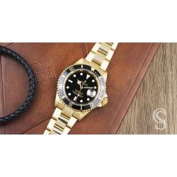 ROLEX VINTAGE INSERT BLEU & JAUNE GRADUE LUNETTE MONTRES SUBMARINER DATE OR & ACIER 16613,16618,16803,16808