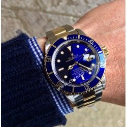 ROLEX RARE INSERT GRADUE LUNETTE BLEU MONTRES SUBMARINER DATE 16613,16618,16803,16808 LUMINOVA