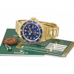 Rolex Submariner Date 18k Gold & 16613,16803,16808,16618 Watch Bezel Blue Insert Graduated Luminova