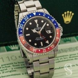 Authentique Rolex pièce détachée Lunette rotative acier Montres GMT MASTER 16700, 16760, 16710