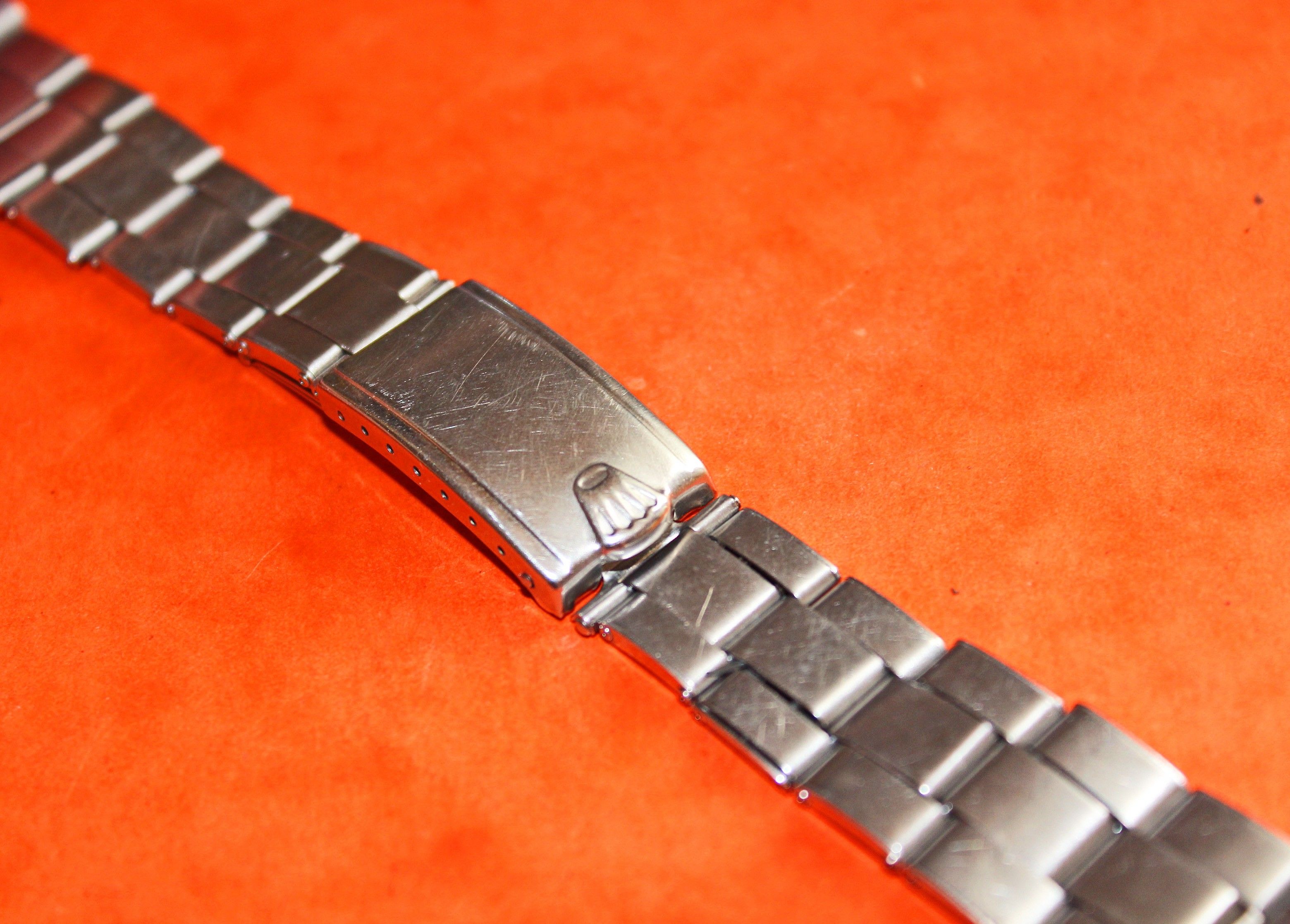 Vintage Genuine Expandable C.I 1970 Rolex 20mm S/S USA Oyster Riveted ...