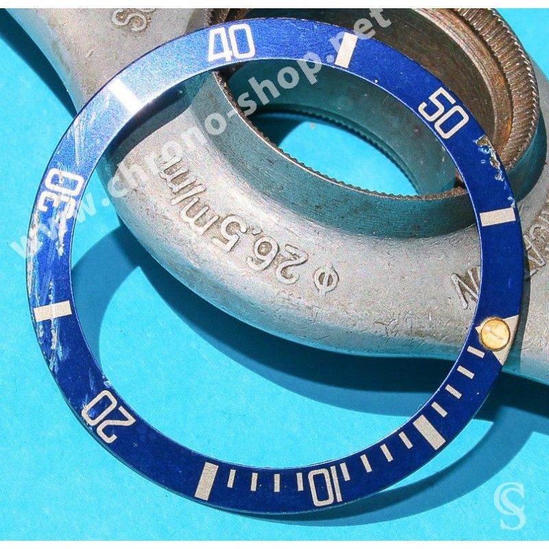 ROLEX RARE INSERT GRADUE LUNETTE INSERT BLEU MONTRES SUBMARINER DATE 16613,16618,16803,16808 TRITIUM