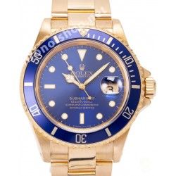 Rolex Submariner Date 18k Gold & 16613,16803,16808,16618 Watch Bezel Blue Insert Graduated Tritium