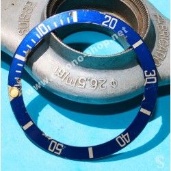 ROLEX RARE INSERT GRADUE LUNETTE INSERT BLEU MONTRES SUBMARINER DATE 16613,16618,16803,16808 TRITIUM