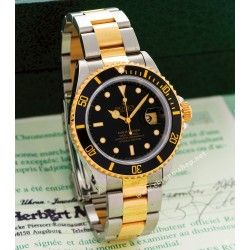 Rolex 90's Glossy Black color Submariner Date Tutone 16803, 16613, 16808, 16618 Watch Bezel Graduated for sale