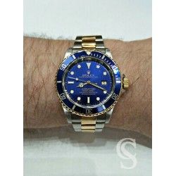 ROLEX RARE INSERT GRADUE LUNETTE INSERT BLEU MONTRES SUBMARINER DATE 16613,16618,16803,16808 TRITIUM