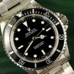 ROLEX RARE ACCESSOIRE MONTRES INSERT NOIR MONTRES 14060, 14060M SUBMARINER PERLE TRITIUM VANILLE