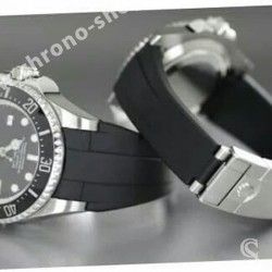 Rolex Original Rubber B Preowned ref M104B 20mm Black Strap fits Submariner 16800, 16610, 5512, 5513, 1680, 16600, 1665