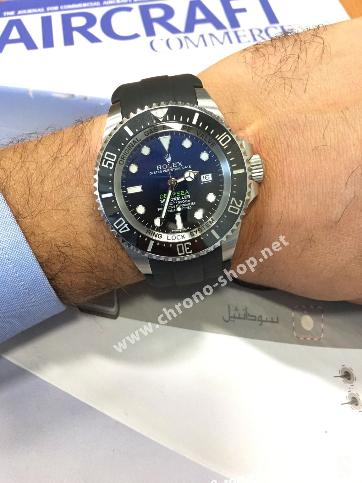 Bracelet Original Rubber B 21mm Caoutchouc noir M108B Montres sea-dweller  deepsea 116660, 126660