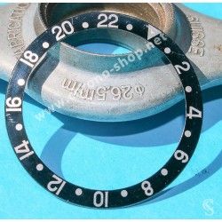 ROLEX 90's NOIR FAT FONT SERIFS INSERT GRADUE 24H LUNETTE MONTRES GMT MASTER 16700,16710,16760