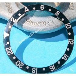 ROLEX 90's NOIR FAT FONT SERIFS INSERT GRADUE 24H LUNETTE MONTRES GMT MASTER 16700,16710,16760