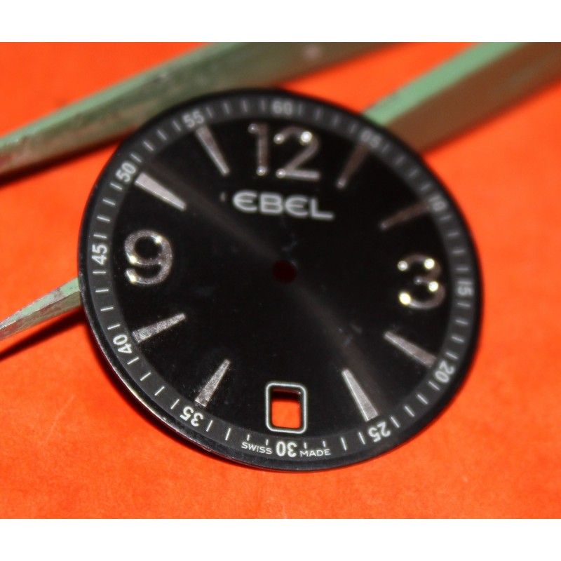 Cadran De Montre EBEL Voyager Noir Avec Index En Or - Sans Bague Rotative - Occasion