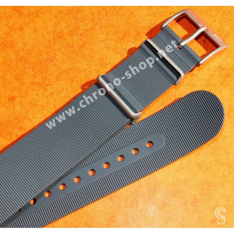 Bracelet Zulu Nato En Cuir 22mm Noir Et Marron - Pour Montres Seiko, Citizen - Neuf Fait Main