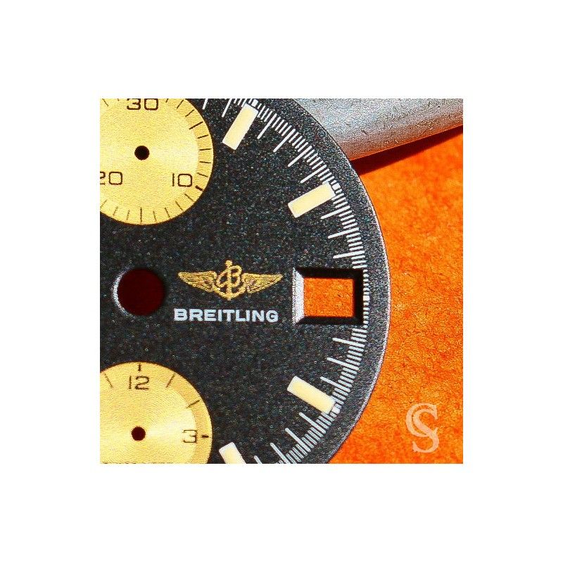 BREITLING VINTAGE RARE CADRAN CHRONOMAT BITONS NOIR & JAUNE Ø28mm MONTRES BREITLING ref 81950A