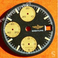 BREITLING VINTAGE RARE CADRAN CHRONOMAT BITONS NOIR & JAUNE Ø28mm MONTRES BREITLING ref 81950A