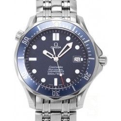 Omega Rare vintage Authentique Faded insert Luminova montres de plongée Seamaster 300 Couleur bleu