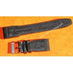 IWC Schaffhausen Rare Vintage Pilotband Black Leather Strap 22mm BIG PILOT Rivets Style ref 5103, 5010, 5009 Titanium buckle