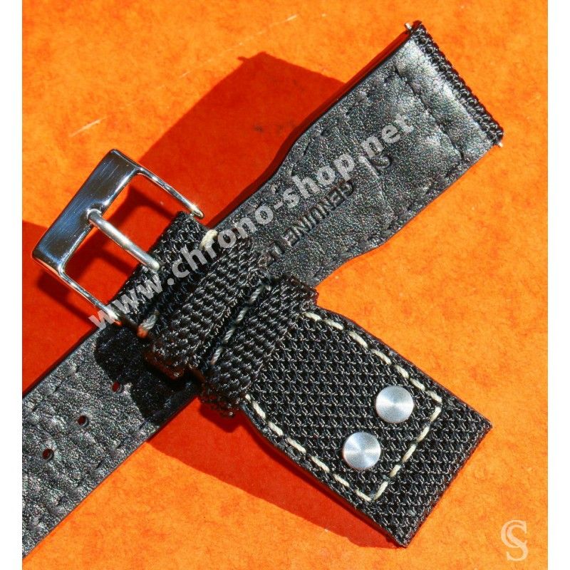 IWC Schaffhausen Rare Authentique Bracelet 22mm Cuir de veau Noir MONTRES AVIATEURS BIG PILOT 5103, 5010, 5009