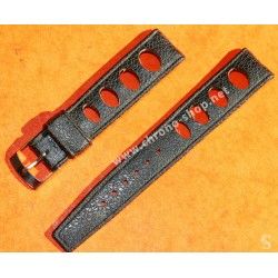 Rubber 18mm Black Holes Tropic watch Racing strap type 1960/70s vintage dive band Heuer, Omega, Tissot, Vintages watches