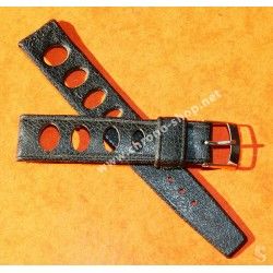 Rubber 18mm Black Holes Tropic watch Racing strap type 1960/70s vintage dive band Heuer, Omega, Tissot, Vintages watches