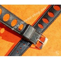 Rubber 18mm Black Holes Tropic watch Racing strap type 1960/70s vintage dive band Heuer, Omega, Tissot, Vintages watches