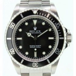 ROLEX RARE ACCESSOIRE MONTRES INSERT NOIR MONTRES 14060,14060M SUBMARINER PERLE TRITIUM CREME