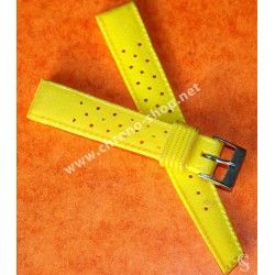 Vintage Yellow Watch 70's 16mm ALASKA Tropic SUB Dive Strap New Old Stock Watch Band nos