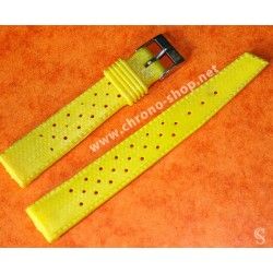 Vintage Yellow Watch 70's 16mm ALASKA Tropic SUB Dive Strap New Old Stock Watch Band nos