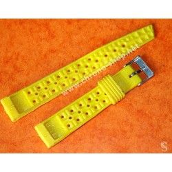 Vintage Yellow Watch 70's 16mm ALASKA Tropic SUB Dive Strap New Old Stock Watch Band nos