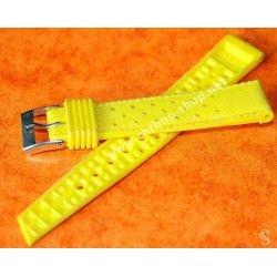 Vintage Yellow Watch 70's 16mm ALASKA Tropic SUB Dive Strap New Old Stock Watch Band nos