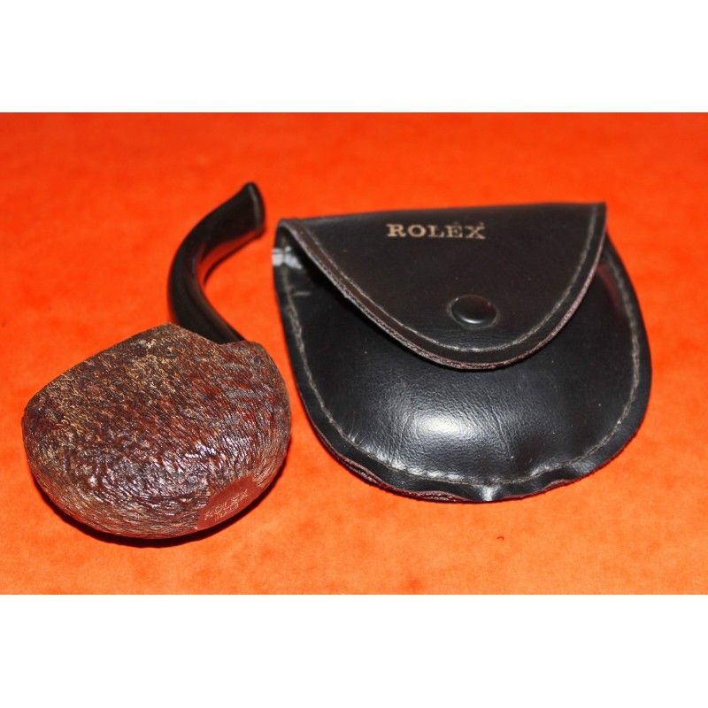 Old & Genuine Collectible Vintage Rolex Italy Small Curved Estate Tobacco Pipe Rare goodies accessories