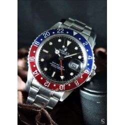 ROLEX AUTHENTIQUE GMT MASTER INSERT GRADUE 24H DE LUNETTE 1675, 16750 COULEUR PEPSI Neuf