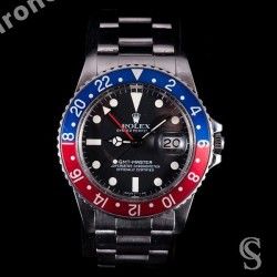 ROLEX AUTHENTIQUE GMT MASTER INSERT GRADUE 24H DE LUNETTE 1675, 16750 COULEUR PEPSI Neuf