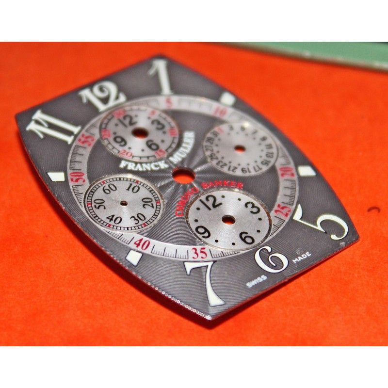 RARE & AUTHENTIQUE CADRAN CHRONO BANKER FRANCK MULLER AUTOMATIQUE COULEUR GRIS ZENITH ANTHRACITE