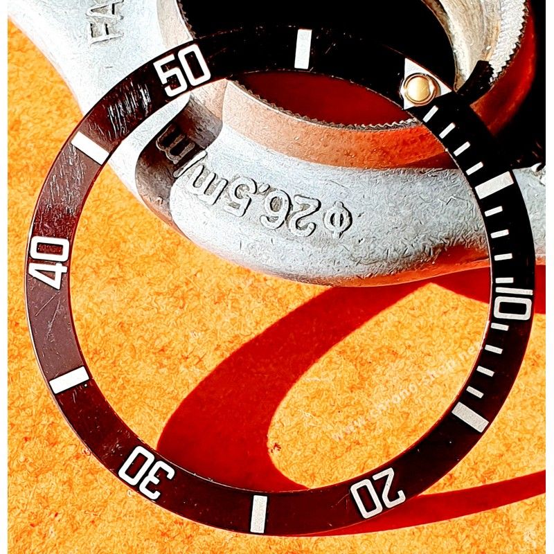 Rolex Submariner date watches 16800,168000,16610,16613,16618,16808 Pre Tropical chestnut Bezel Insert Inlay