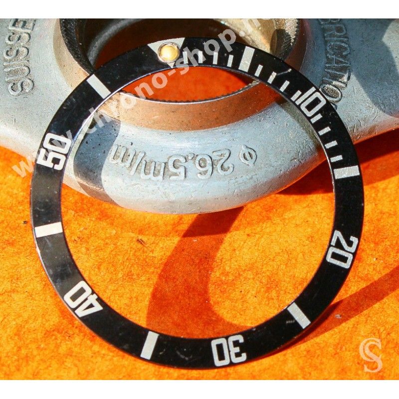 Rolex fat four Sea-dweller watch part 16600,16660 Bezel Graduated diver Black color Insert inlay