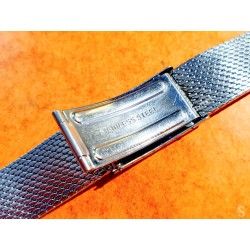 Vintage & Rare 20mm Elegant steel mesh watch bracelet divers band NOS 1950s/60s Breitling, Omega, IWC, Tissot