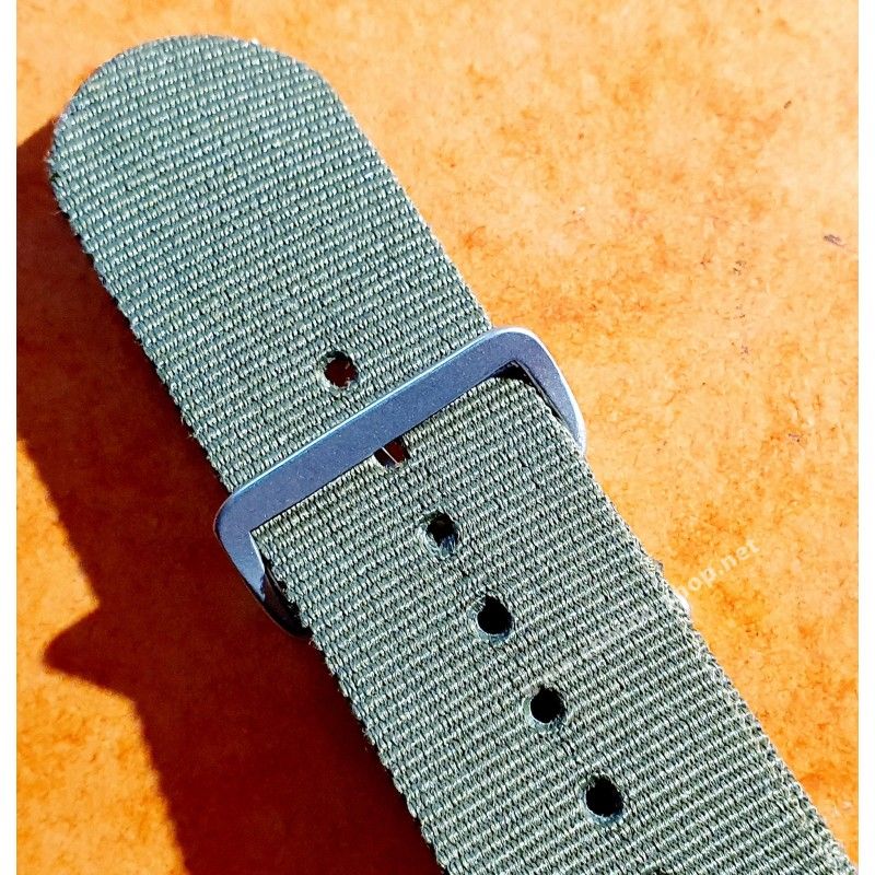 Bracelet De Montre En Toile Kaki 20 Mm - Compatible Breitling/Panerai - Neuf Sans étiquette