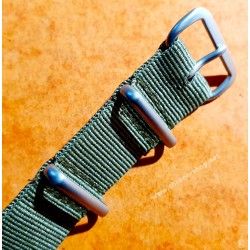 NATO VERT OLIVE MILITAIRE BRACELET 18mm MONTRES Rolex, Breitling, Omega, Jaegger Lecoultre, Tag Heuer, IWC