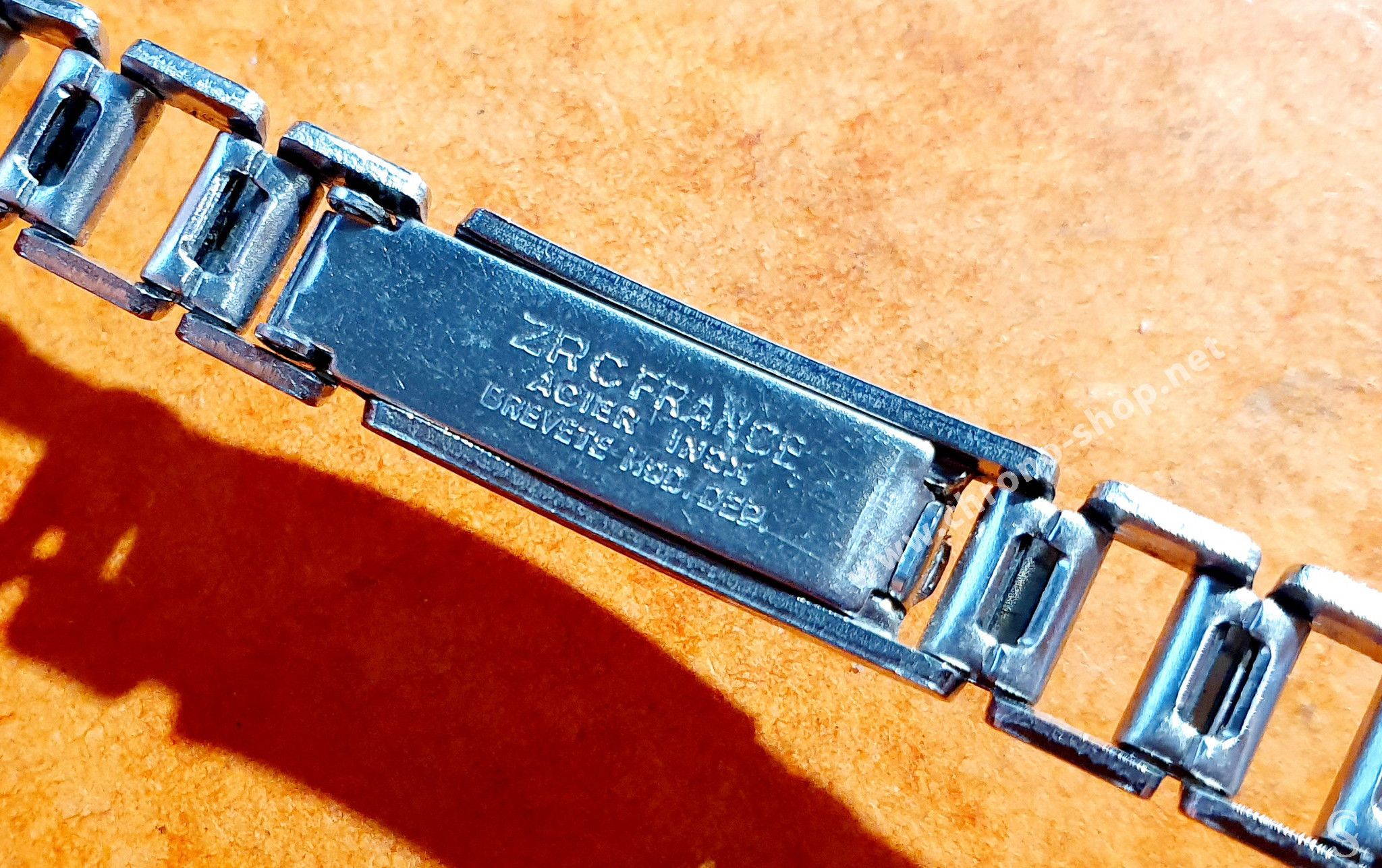 ZRC FRANCE 70's Stretch Elastic Ladies 14mm Perforated vintage rally racing steel bracelet