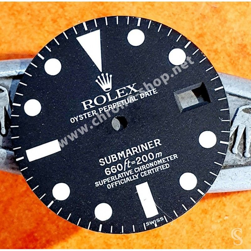 ♛ Rolex Rare Vintage 1680 Cadran de montres Submariner Date luminova SWISS cal 1570 automatique ♛