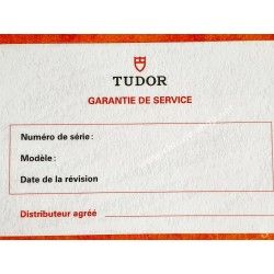 TUDOR Carte Garantie FRANCE vierge Révision internationale Montres Chronograph,Submariner,BlackBay,Pelagos,Fast Riders