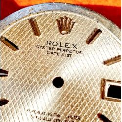 Rolex rare & Authentique Cadran Argent Refini Ø36mm montres Thunderbird Turn-O-Graph Datejust ref 6609 Cal 1065