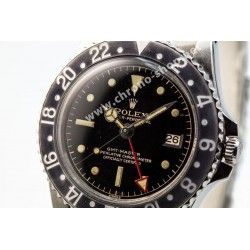 Rolex Vintage 1964 Rare & Authentic Watch Part Screwed Caseback Umpolished Steel GMT MASTER 1675 Gilt IV.64
