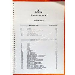 ROLEX R7 RARE TECHNICAL MANUAL COMPLETE MOVEMENT SPARE PART CATALOGUE SERVICE REPAIR INFO WERK 3085,3185,5035 VALJOUX 72,727