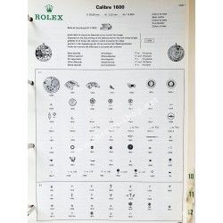 ROLEX RARE CATALOGUE TECHNIQUE PIÈCES DÉTACHÉES DE RECHANGE MONTRES GUIDE R6