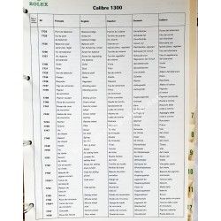 ROLEX RARE CATALOGUE TECHNIQUE PIÈCES DÉTACHÉES DE RECHANGE MONTRES GUIDE R6