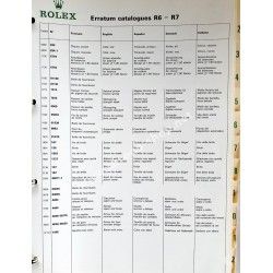 ROLEX RARE CATALOGUE TECHNIQUE PIÈCES DÉTACHÉES DE RECHANGE MONTRES GUIDE R6